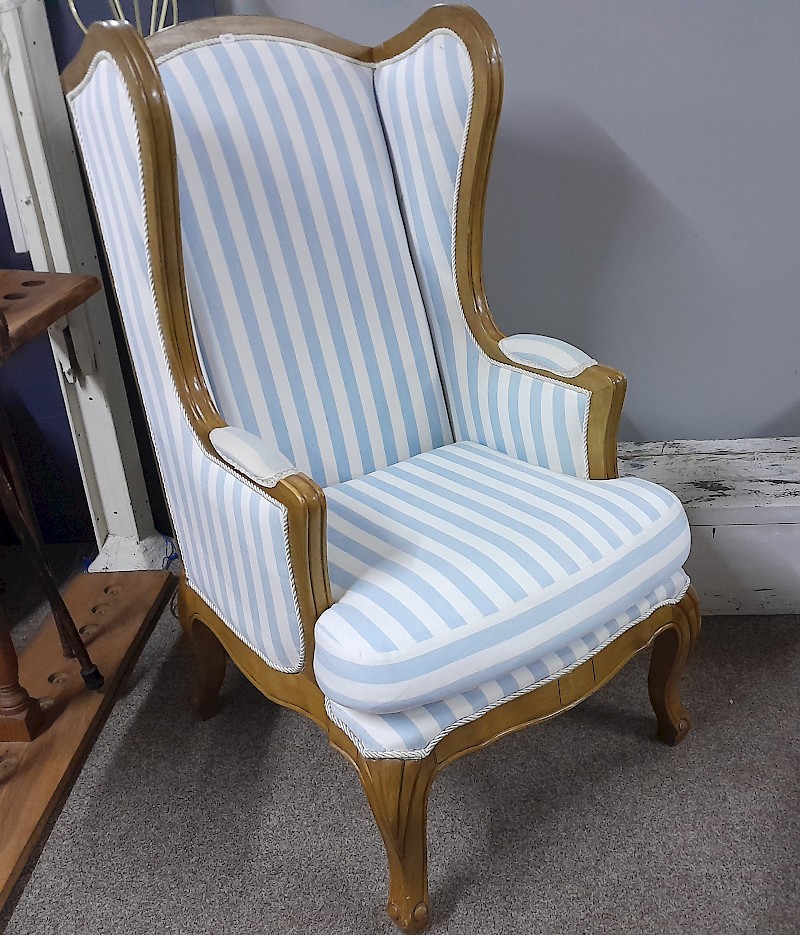 Striped armchair