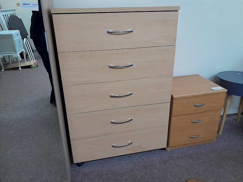 5 drawer beech chest